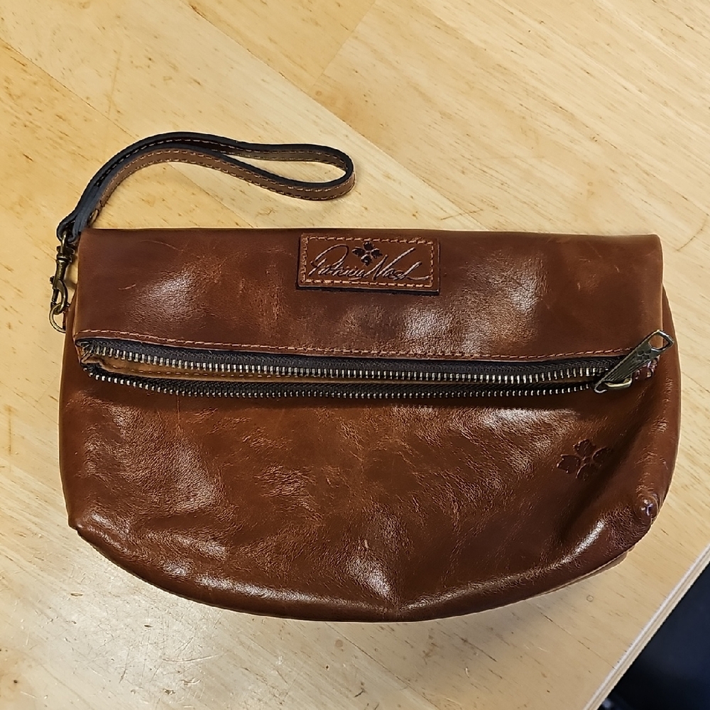 Patricia Nash Rich Brown Leather Wristlet